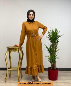 Kemerli elbise