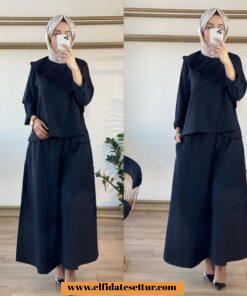 Geniş pantolonlu hürrem takım