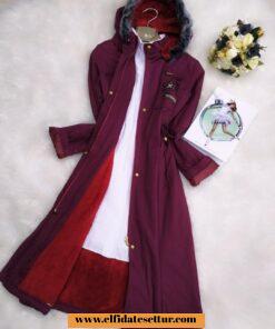 İçi full kürklü gabardin kaban