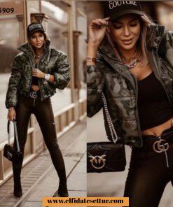 Kamuflaj şişme mont