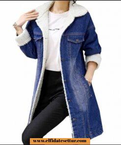 İçi kürklü kot kaban