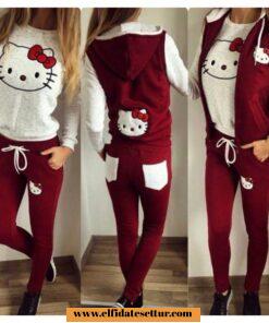 Hello Kitty üçlü spor takım