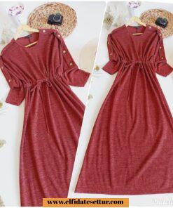 Dokuma yünlü elbise