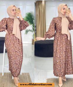 Çiçek baskılı elbise