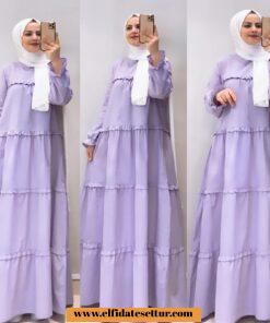 Poplin katlı elbise