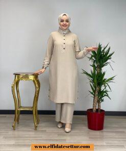 Büyük beden ayrobin kumaş takım