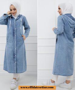 Büyük beden kot kumaş kap