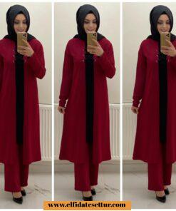 Ayrobin uzun tunik pantolon takım