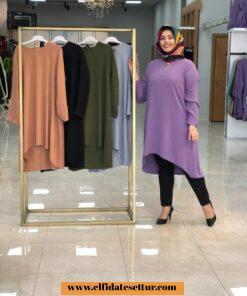 Büyük beden ayrobin kumaş tunik