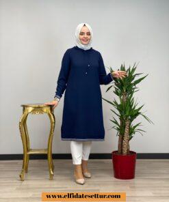 Büyük beden kapşonlu ayrobin tunik