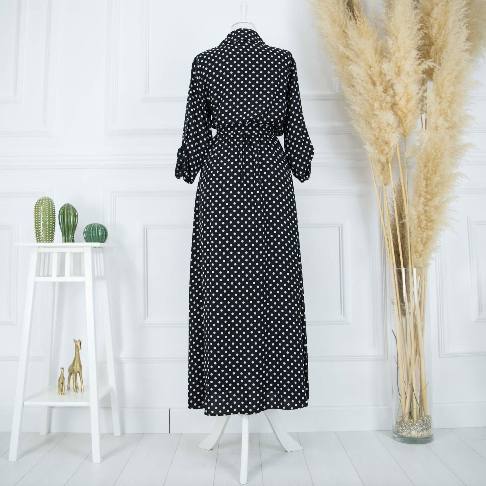 Viskon puanlı elbise - Görsel 3