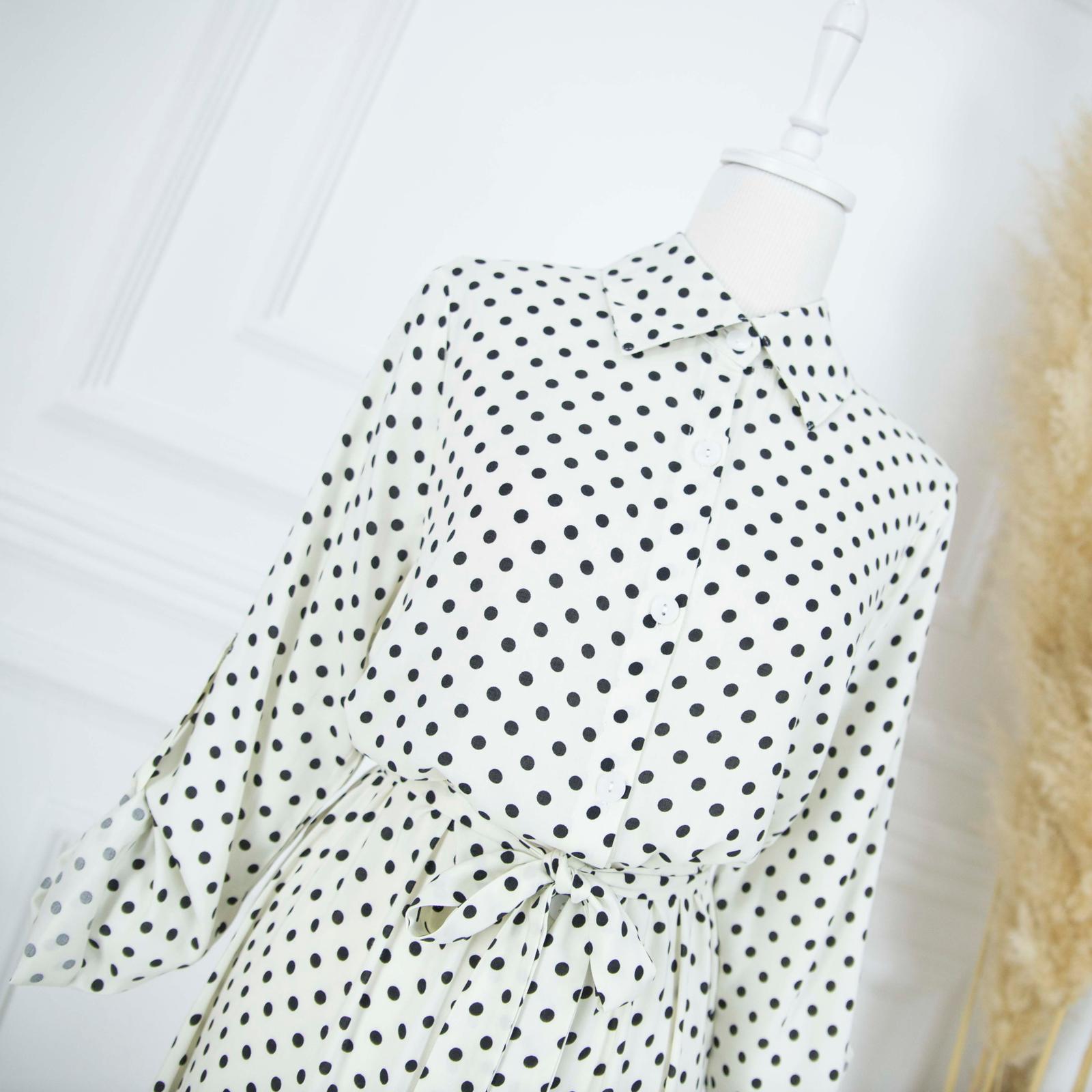 Viskon puanlı elbise - Görsel 8