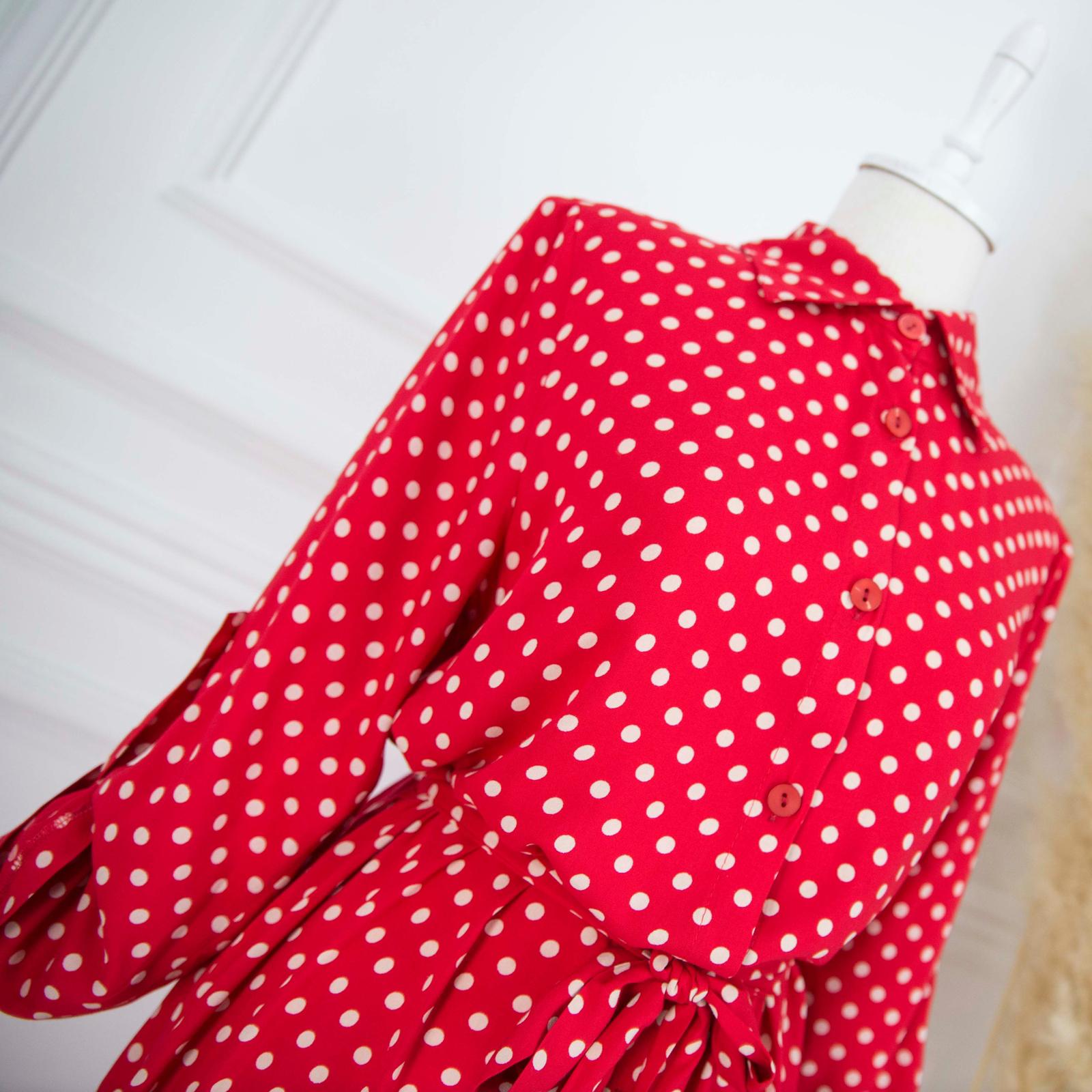 Viskon puanlı elbise - Görsel 6