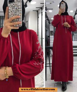 Atlas taşlı elbise