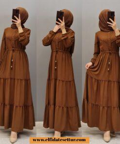 Ayrobin kat kat elbise