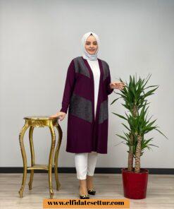 Büyük beden sandy kumaş hırka