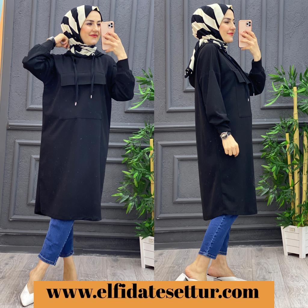 Hürrem krep tunik - Görsel 2