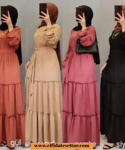 Ayrobin katlı elbise