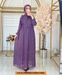 İtalyan tok şifon krep kumaş elbise