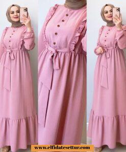 Ayrobin fırfırlı elbise