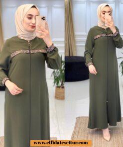 Büyük beden krep ayrobin ferace