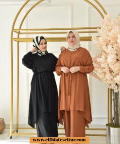 Büyük beden ayrobin kumaş takım