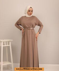 Viskon kemerli elbise