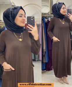 Taşlı sandy elbise