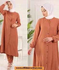 Ayrobin uzun tunik pantolon takım