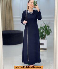 Büyük beden zarif krep ferace