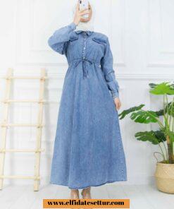 Karyağdı kot elbise