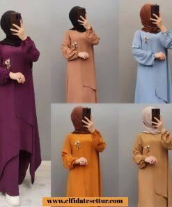 Büyük beden ayrobin kumaş takım