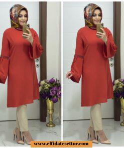 İspanyol kol ayrobin kumaş tunik