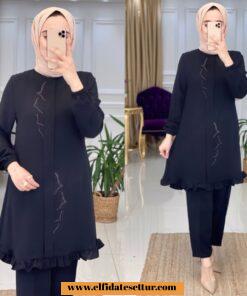 Büyük beden linda krep takım