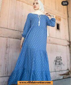 Çapa desenli elbise