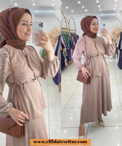 Taşlı etekli takım