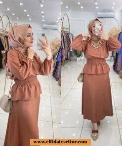 Büzgülü etek takım