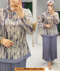 Linda krep etekli elçin takım