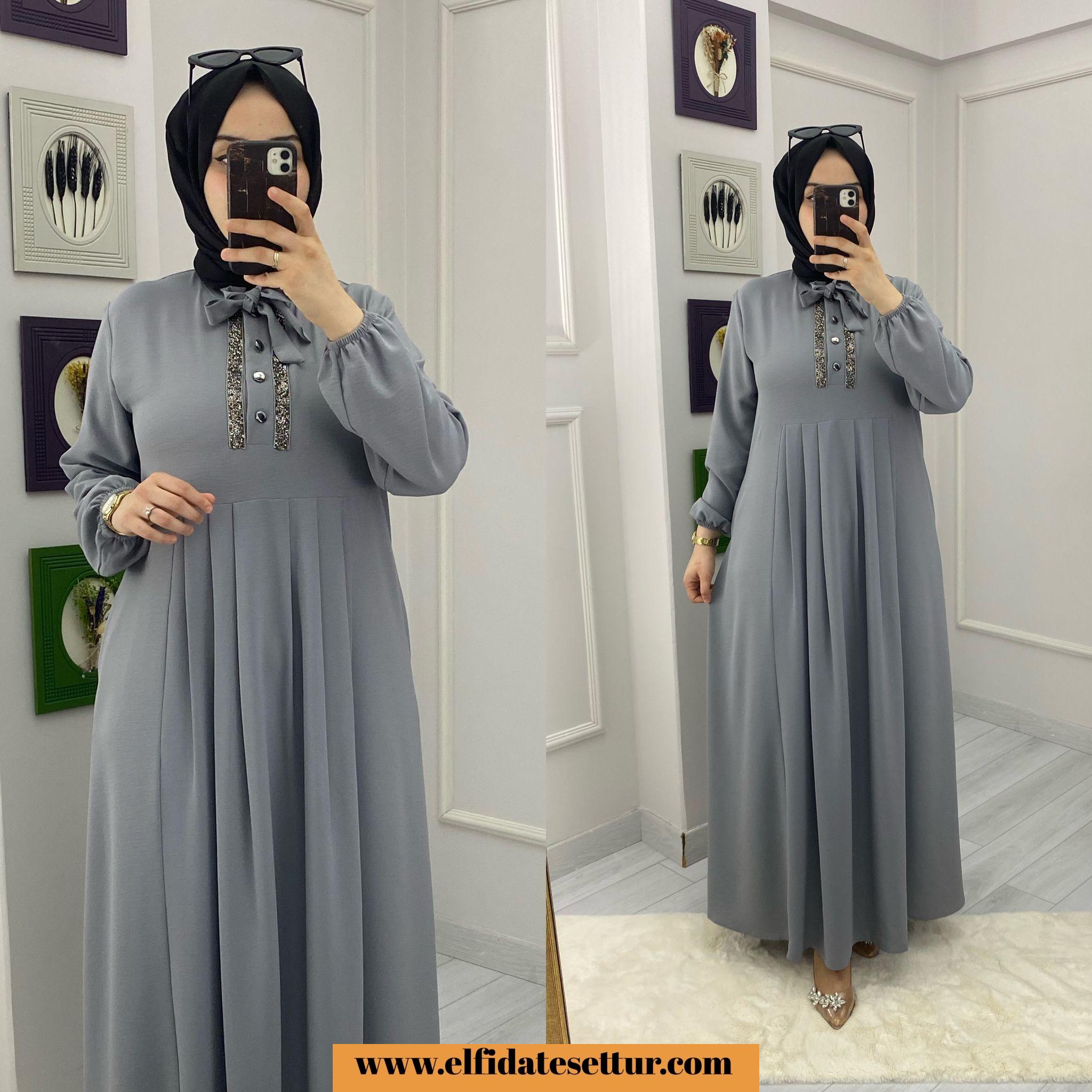Büyük beden tesettür elbise