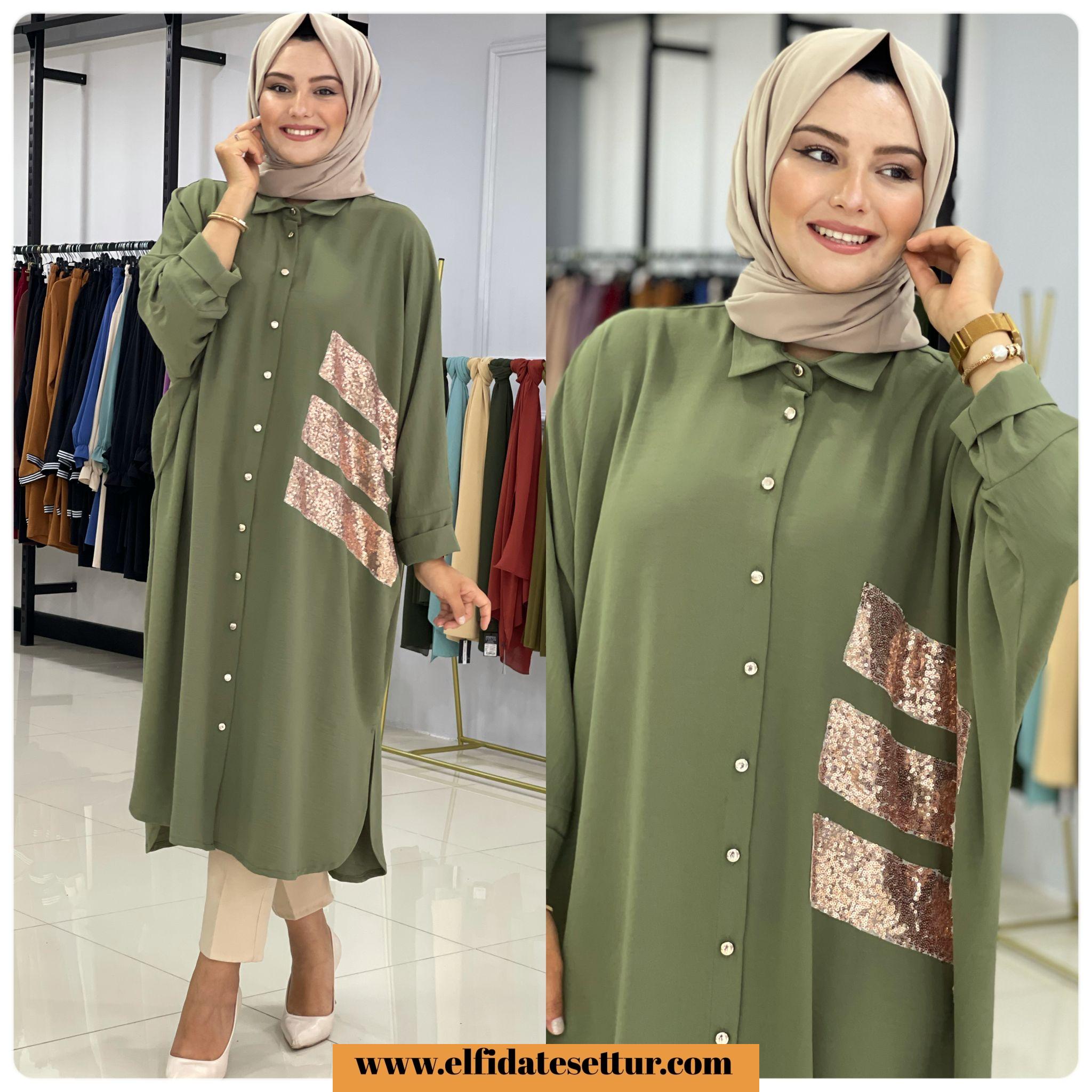 Payetli ayrobin tunik - Görsel 4