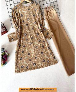 Büyük beden dabıl krep takım