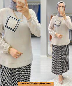 Linda krep etekli rana takım