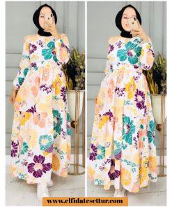 Ums concept viskon çiçekli elbise