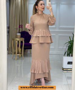 Krep fırfırlı etekli ayperi takım