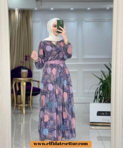 Şifon zeliş elbise