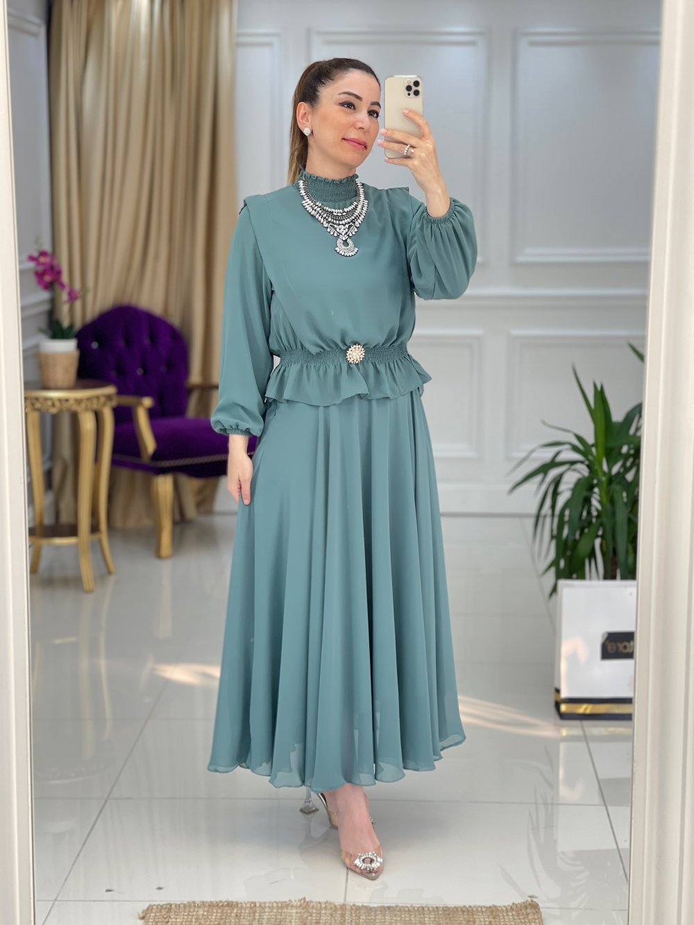 Şifon idilsu takım - Görsel 2