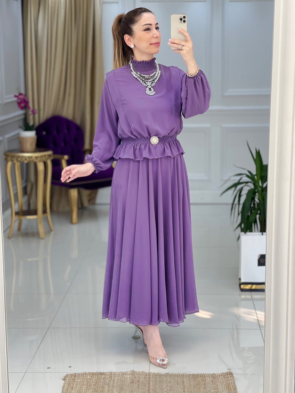 Şifon idilsu takım - Görsel 3