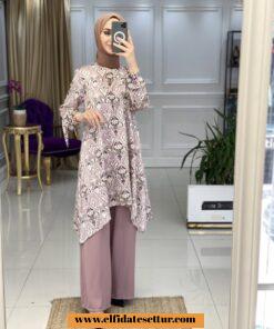 Üst saten alt krep peyda takım