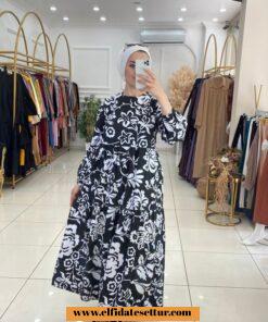 Yazlık kuşaklı elbise