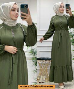 Ayrobin kumaş savaroski elbise